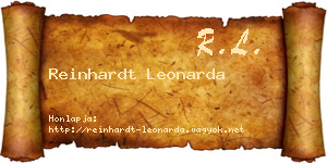 Reinhardt Leonarda névjegykártya